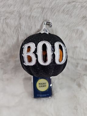 Bath & Body Works Black BOO Pumpkin  Nightlight WallFlower Plug-in Light